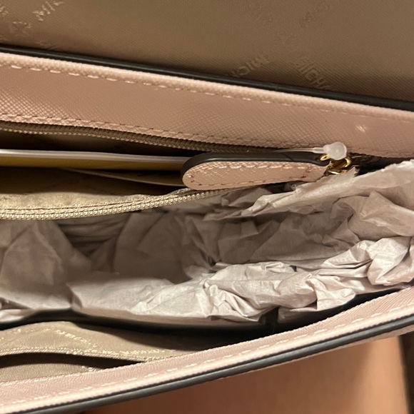 Michael Kors Light Pink Medium Logo Convertible Crossbody Bag - Picture 8 of 11